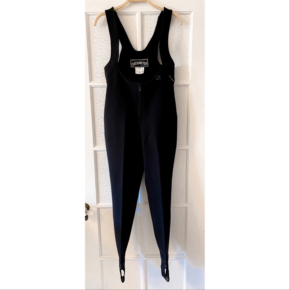 Obermeyer Vintage Ski Bib Overall Pants Wool Black